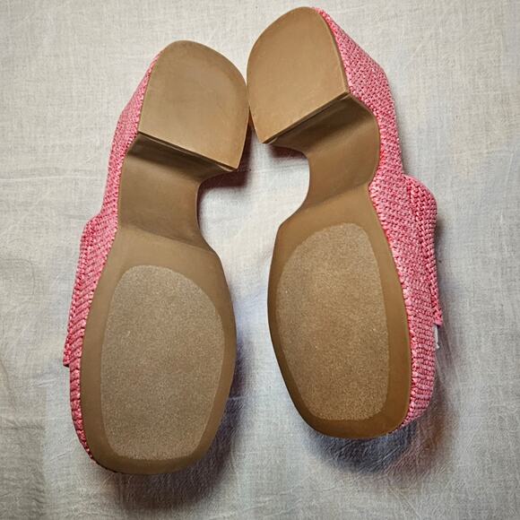 Steve Madden Reign Platform Mule Pink Raffia Sz 8 - Picture 9 of 12